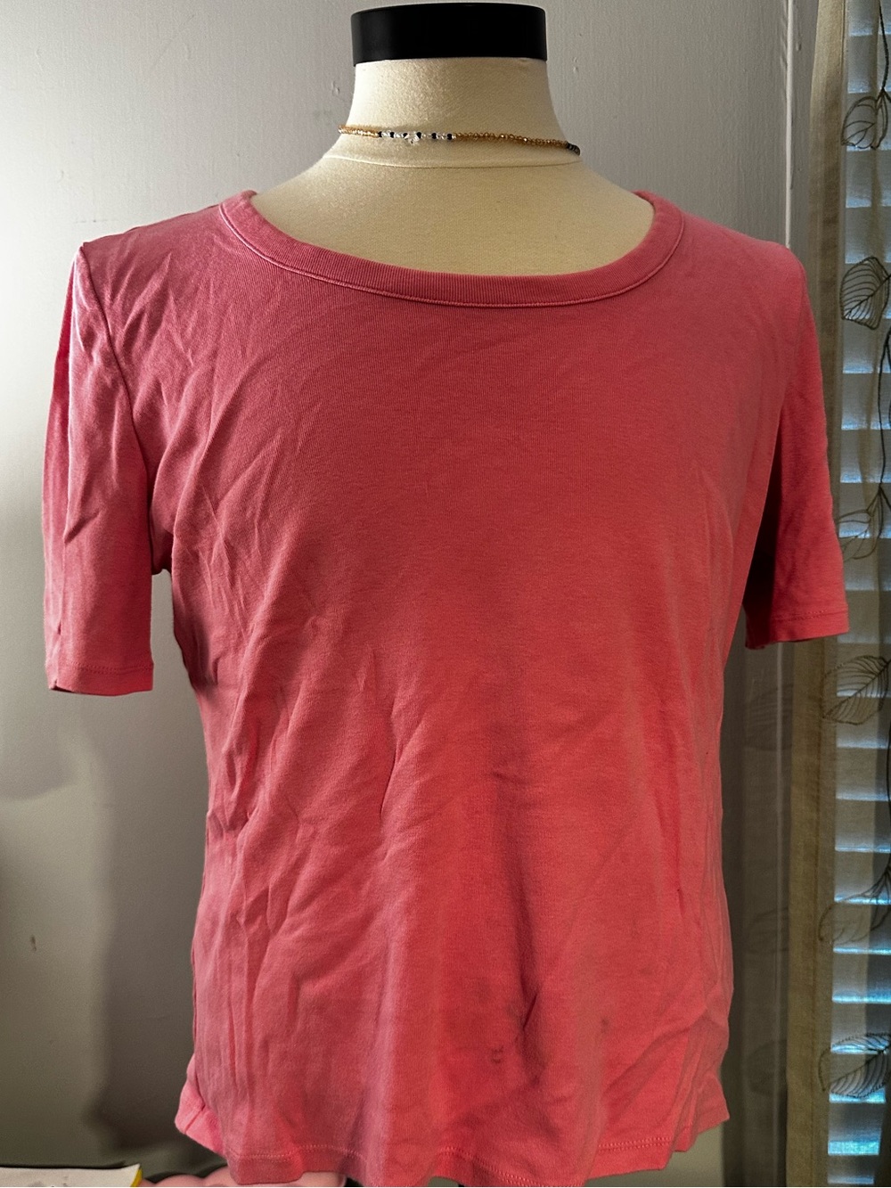 Talbots Cotton Coral Short Sleeve Crewneck Tee